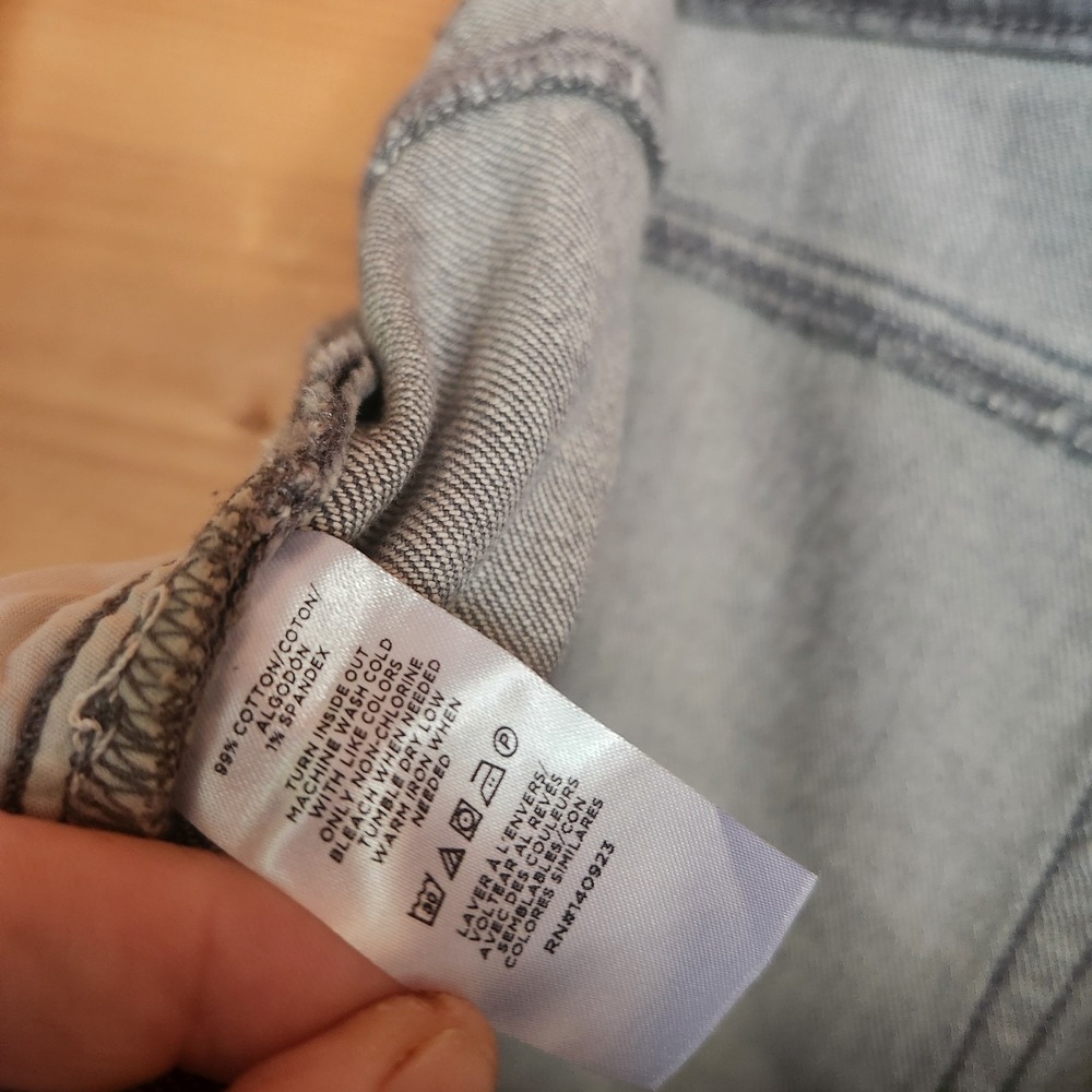 LOFT NWT High Waist The Wide Leg Jeans Gray Stone Wash Whisker Denim Plus Sz 18 - Picture 9 of 10